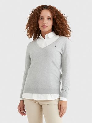 Tommy Hilfiger Women's Solid V-Neck Sweater