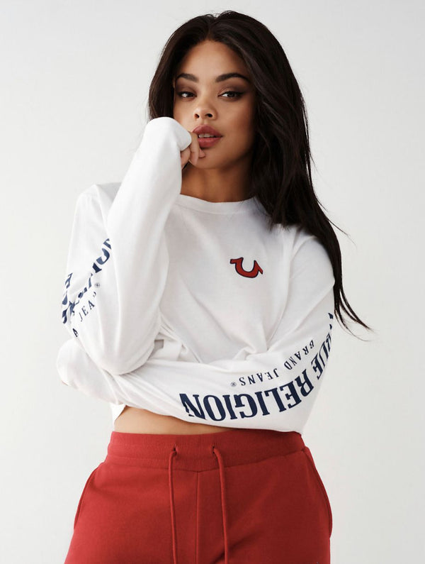 Heritage Long Sleeve Crop Relaxed Tee