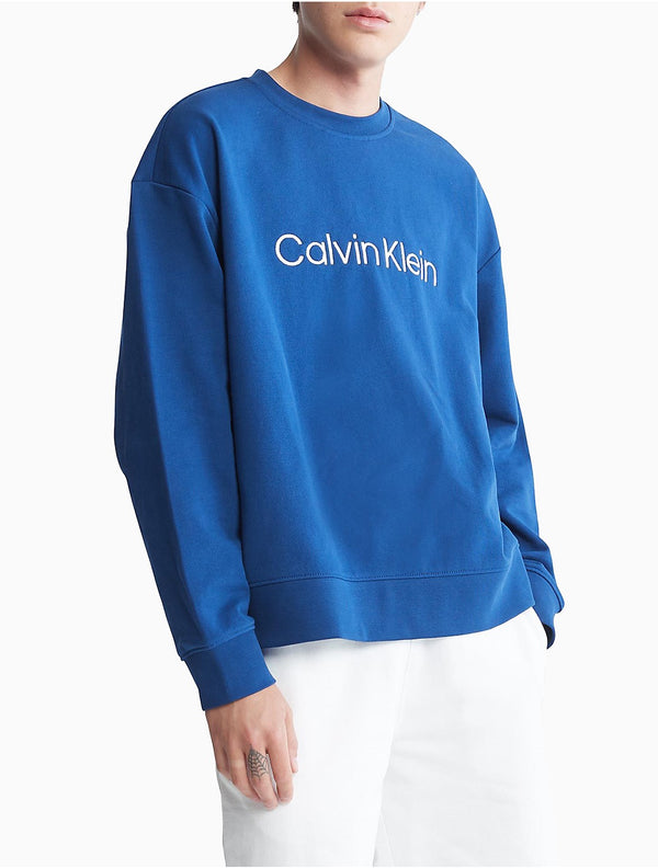 Calvin Klein Men's Relaxed Fit Standard Logo Crewneck Sweatshirt