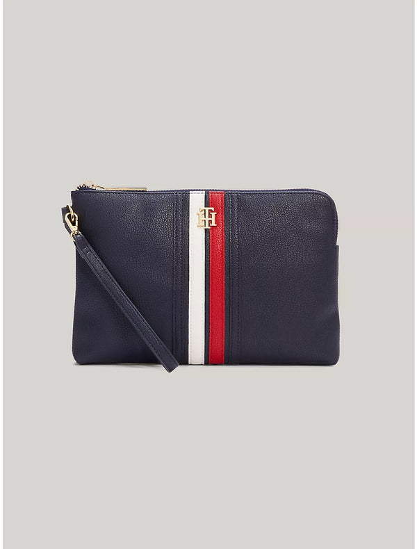 TH Logo Stripe Wristlet