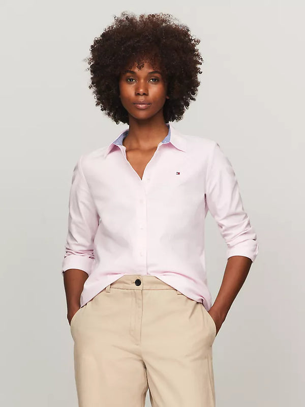 Regular Fit Solid Stretch Oxford Shirt