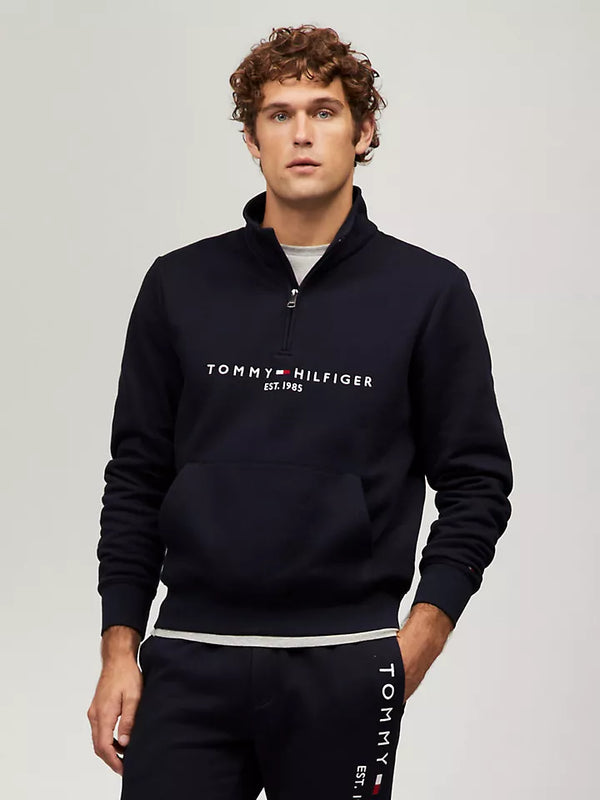 Embroidered Tommy Logo Quarter-Zip