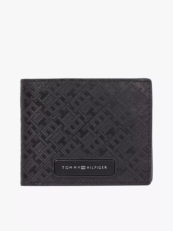 Tommy Logo Monogram Leather Wallet