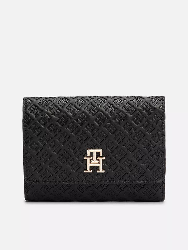 Monogram Embossed Tri-Fold Wallet