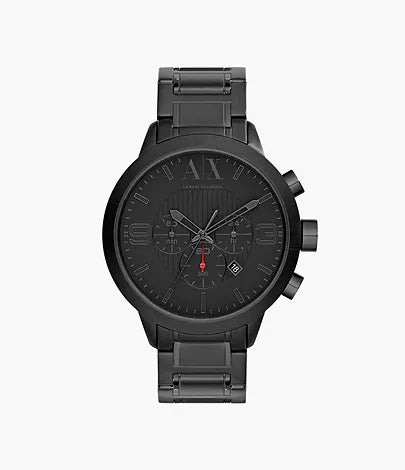 Armani Exchange Chronograph Black Stainless Steel Watch