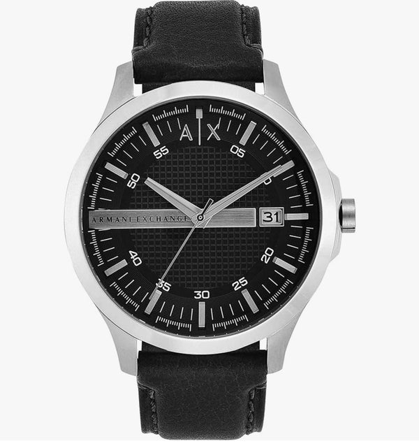 A|X Armani Exchange Men's Watch with Three-Hand Analog Display and Date Window, Watch for Men with Stainless Steel or Leather Band