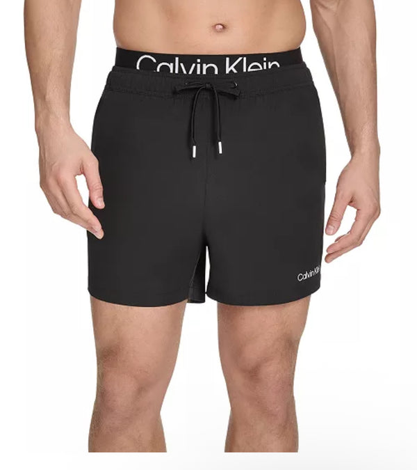 Calvin Klein
Men's Logo Elastic Waist Modern Euro 5" Volley Swim Trunks
