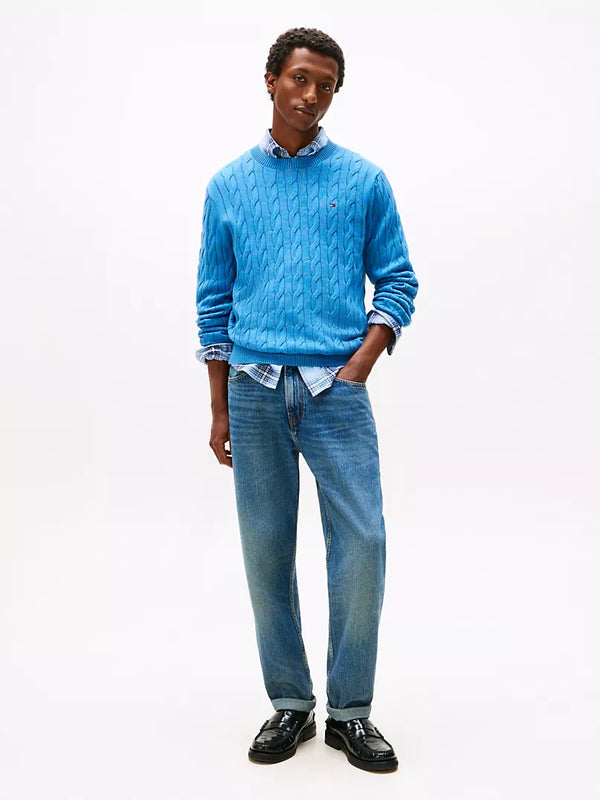 Cable Knit Crewneck Sweater