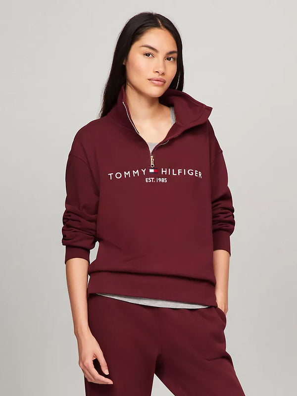 Half-Zip Embroidered Logo Sweatshirt