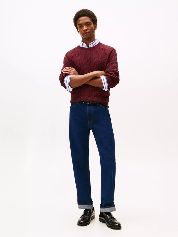 Cable Knit Crewneck Sweater